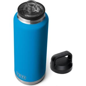 imageYETI Rambler 46 oz Bottle Vacuum Insulated Leakproof Stainless Steel with Chug CapBig Wave Blue