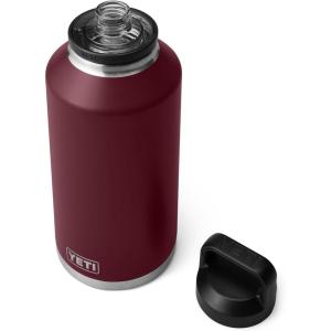 imageYETI Rambler 64 oz Bottle Vacuum Insulated Stainless Steel with Chug Cap NavyWild Vine Red