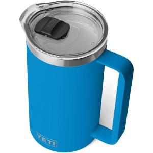 imageYETI Rambler 64 oz Pitcher Vacuum Insulated Stainless Steel with MagSlider Lid Tropical PinkBig Wave Blue