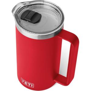 imageYETI Rambler 64 oz Pitcher Vacuum Insulated Stainless Steel with MagSlider Lid Tropical PinkRescue Red