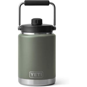 imageYETI Rambler Half Gallon Jug Vacuum Insulated Leakproof Stainless Steel with MagCapCamp Green
