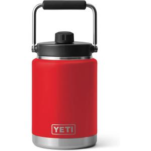 imageYETI Rambler Half Gallon Jug Vacuum Insulated Leakproof Stainless Steel with MagCapRescue Red