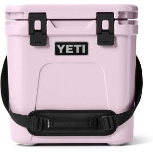 imageYETI Roadie 24 20 Hard Cooler with DoubleDuty Shoulder Strap and Drain PlugCherry Blossom