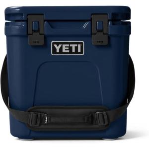 imageYETI Roadie 24 20 Hard Cooler with DoubleDuty Shoulder Strap and Drain PlugNavy