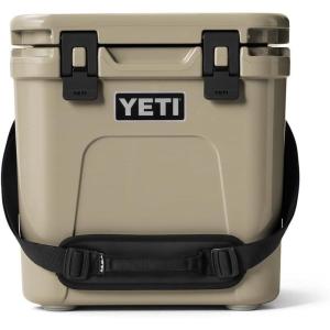 imageYETI Roadie 24 20 Hard Cooler with DoubleDuty Shoulder Strap and Drain PlugTan