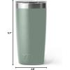 imageYETI Rambler 10 oz Tumbler Stainless Steel Vacuum Insulated with MagSlider Lid Cherry BlossomSagebrush Green