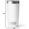 imageYETI Rambler 10 oz Tumbler Stainless Steel Vacuum Insulated with MagSlider Lid Cherry BlossomWhite