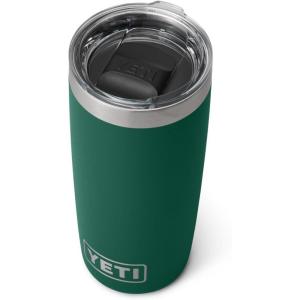 imageYETI Rambler 10 oz Tumbler Stainless Steel Vacuum Insulated with MagSlider Lid Cherry BlossomBlack Forest Green