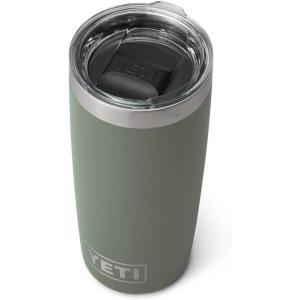 imageYETI Rambler 10 oz Tumbler Stainless Steel Vacuum Insulated with MagSlider Lid Cherry BlossomCamp Green