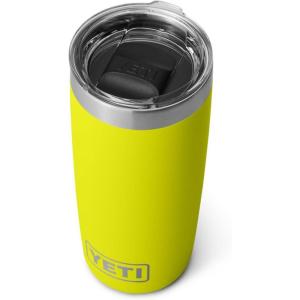 imageYETI Rambler 10 oz Tumbler Stainless Steel Vacuum Insulated with MagSlider Lid Cherry BlossomFirefly Yellow