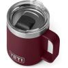 imageYETI Rambler 10 oz Stackable Mug Vacuum Insulated Stainless Steel with MagSlider Lid Big Sky BlueWild Vine Red