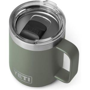 imageYETI Rambler 10 oz Stackable Mug Vacuum Insulated Stainless Steel with MagSlider Lid Big Sky BlueCamp Green