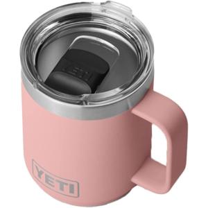 imageYETI Rambler 10 oz Stackable Mug Vacuum Insulated Stainless Steel with MagSlider Lid Big Sky BlueSandstone Pink