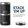 imageYETI Rambler 10 oz Stackable Lowball 20 Vacuum Insulated Stainless Steel with MagSlider Lid Black StoneBlack StoneTextured