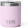 imageYETI Rambler 10 oz Stackable Lowball 20 Vacuum Insulated Stainless Steel with MagSlider Lid Black StoneCherry Blossom  Textured