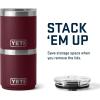 imageYETI Rambler 10 oz Stackable Lowball 20 Vacuum Insulated Stainless Steel with MagSlider Lid Black StoneWild Vine Red