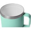 imageYETI Rambler 14 oz Ceramic Lined Stackable Mug Vacuum Insulated Stainless Steel with MagSlider Lid Moon DustSeafoam