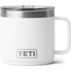 imageYETI Rambler 14 oz Ceramic Lined Stackable Mug Vacuum Insulated Stainless Steel with MagSlider Lid Moon DustWhite
