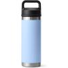 imageYETI Rambler 18 oz Bottle Leakproof Vacuum Insulated Stainless Steel with Chug Cap Black StoneBig Sky Blue