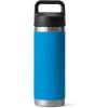 imageYETI Rambler 18 oz Bottle Leakproof Vacuum Insulated Stainless Steel with Chug Cap Black StoneBig Wave Blue