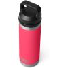 imageYETI Rambler 18 oz Bottle Leakproof Vacuum Insulated Stainless Steel with Chug Cap Black StoneBimini Pink