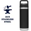 imageYETI Rambler 18 oz Bottle Leakproof Vacuum Insulated Stainless Steel with Chug Cap Black StoneBlack