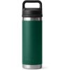 imageYETI Rambler 18 oz Bottle Leakproof Vacuum Insulated Stainless Steel with Chug Cap Black StoneBlack Forest Green