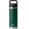 imageYETI Rambler 18 oz Bottle Leakproof Vacuum Insulated Stainless Steel with Chug Cap Black StoneBlack Forest Green