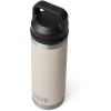 imageYETI Rambler 18 oz Bottle Leakproof Vacuum Insulated Stainless Steel with Chug Cap Black StoneCape Taupe