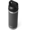 imageYETI Rambler 18 oz Bottle Leakproof Vacuum Insulated Stainless Steel with Chug Cap Black StoneCharcoal