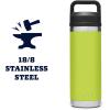 imageYETI Rambler 18 oz Bottle Leakproof Vacuum Insulated Stainless Steel with Chug Cap Black StoneChartreuse
