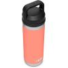imageYETI Rambler 18 oz Bottle Leakproof Vacuum Insulated Stainless Steel with Chug Cap Black StoneCoral