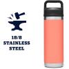 imageYETI Rambler 18 oz Bottle Leakproof Vacuum Insulated Stainless Steel with Chug Cap Black StoneCoral