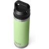 imageYETI Rambler 18 oz Bottle Leakproof Vacuum Insulated Stainless Steel with Chug Cap Black StoneKey Lime