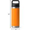 imageYETI Rambler 18 oz Bottle Leakproof Vacuum Insulated Stainless Steel with Chug Cap Black StoneKing Crab