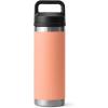 imageYETI Rambler 18 oz Bottle Leakproof Vacuum Insulated Stainless Steel with Chug Cap Black StoneLow Country Peach