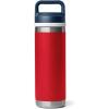 imageYETI Rambler 18 oz Bottle Leakproof Vacuum Insulated Stainless Steel with Chug Cap Black StoneRescue RedWhiteNavy