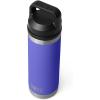 imageYETI Rambler 18 oz Bottle Leakproof Vacuum Insulated Stainless Steel with Chug Cap Black StoneUltramarine Violet