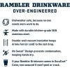 imageYETI Rambler 18 oz Bottle Vacuum Insulated Stainless Steel with Straw Cap Moon DustAgave Teal