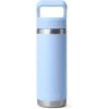 imageYETI Rambler 18 oz Bottle Vacuum Insulated Stainless Steel with Straw Cap Moon DustBig Sky Blue