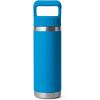 imageYETI Rambler 18 oz Bottle Vacuum Insulated Stainless Steel with Straw Cap Moon DustBig Wave Blue