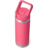 imageYETI Rambler 18 oz Bottle Vacuum Insulated Stainless Steel with Straw Cap Moon DustTropical Pink