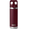 imageYETI Rambler 18 oz Bottle Vacuum Insulated Stainless Steel with Straw Cap Moon DustWild Vine Red