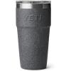 imageYETI Rambler 20 oz Stackable Tumbler Stainless Steel Vacuum Insulated with MagSlider LidBlack StoneTextured