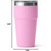 imageYETI Rambler 20 oz Stackable Tumbler Stainless Steel Vacuum Insulated with MagSlider LidPower Pink