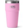 imageYETI Rambler 20 oz Stackable Tumbler Stainless Steel Vacuum Insulated with MagSlider LidPower Pink