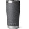 imageYETI Rambler 20 oz Stainless Steel Vacuum Insulated Tumbler wMagSlider LidBlack StoneTextured