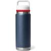 imageYETI Rambler 26 oz Bottle Vacuum Insulated Leakproof Stainless Steel with Chug CapNavyRescue RedWhite