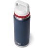 imageYETI Rambler 26 oz Bottle Vacuum Insulated Leakproof Stainless Steel with Chug CapNavyRescue RedWhite