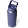imageYETI Rambler 26 oz Bottle Vacuum Insulated Stainless Steel with Color Matching Straw CapMoon Dust  Textured